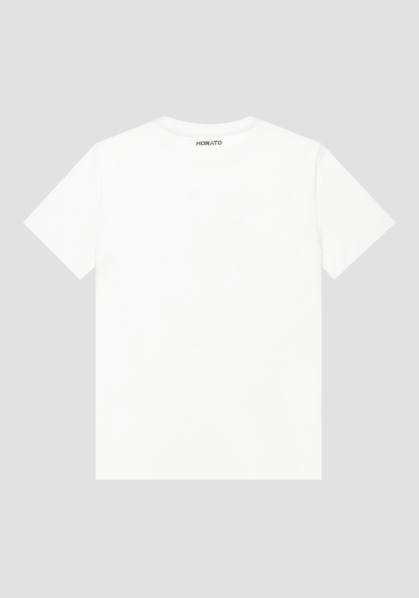 T-SHIRT REGULAR FIT EN JERSEY DE COTON AVEC IMPRESSION FLOCK DÉGRADÉ - Antony Morato Online Shop
