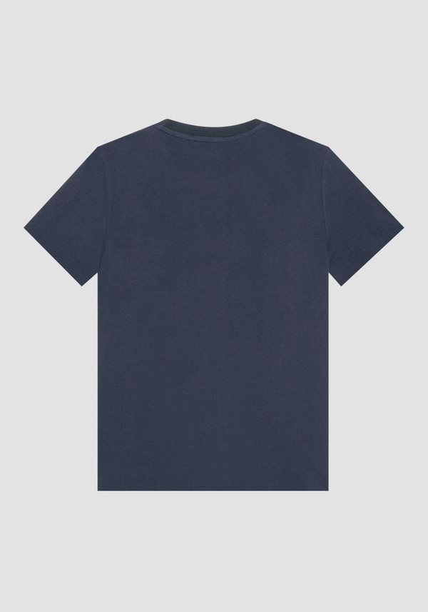 COTTON REGULAR FIT T-SHIRT WITH HEART SIDE PRINT AND LOGO - Antony Morato Online Shop