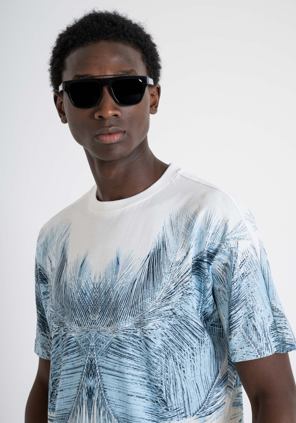 CAMISETA REGULAR FIT DE ALGODÓN CON ESTAMPADO DE AGUA - Antony Morato Online Shop