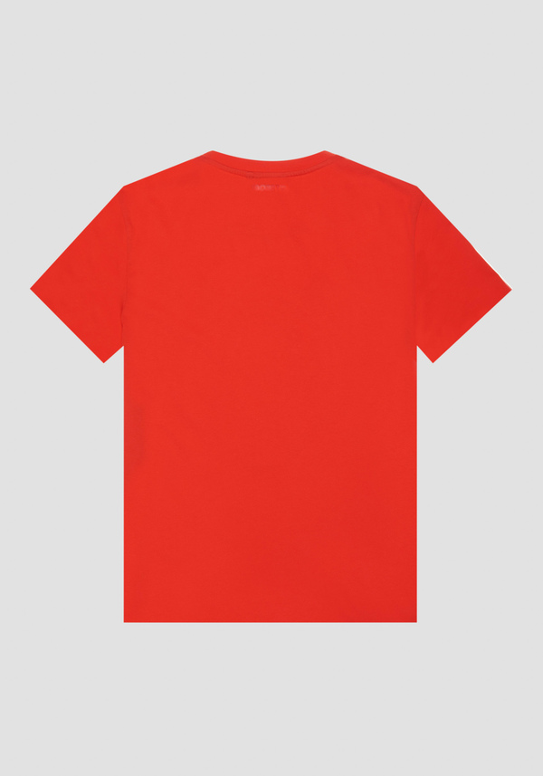 T-SHIRT AJUSTÉ EN JERSEY DE COTON AVEC IMPRESSION TIGRE EN CAOUTCHOUC - Antony Morato Online Shop
