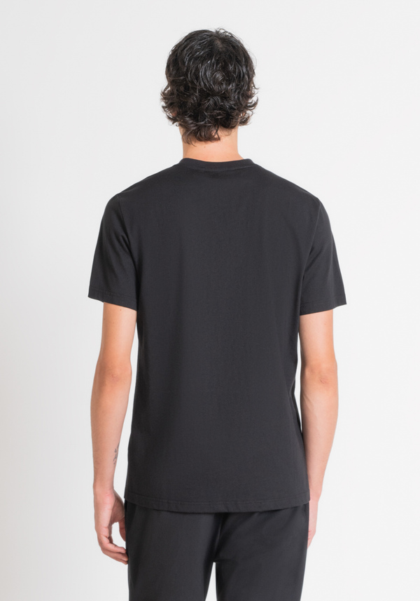 T-SHIRT REGULAR FIT IN JERSEY DI COTONE CON STAMPA LAMINATA - Antony Morato Online Shop