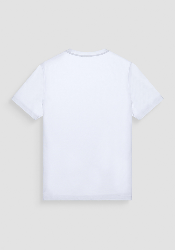 T-SHIRT REGULAR FIT AUS WEISSEM MISCHGEWEBE MIT NACHHALTIGER VISKOSE - Antony Morato Online Shop