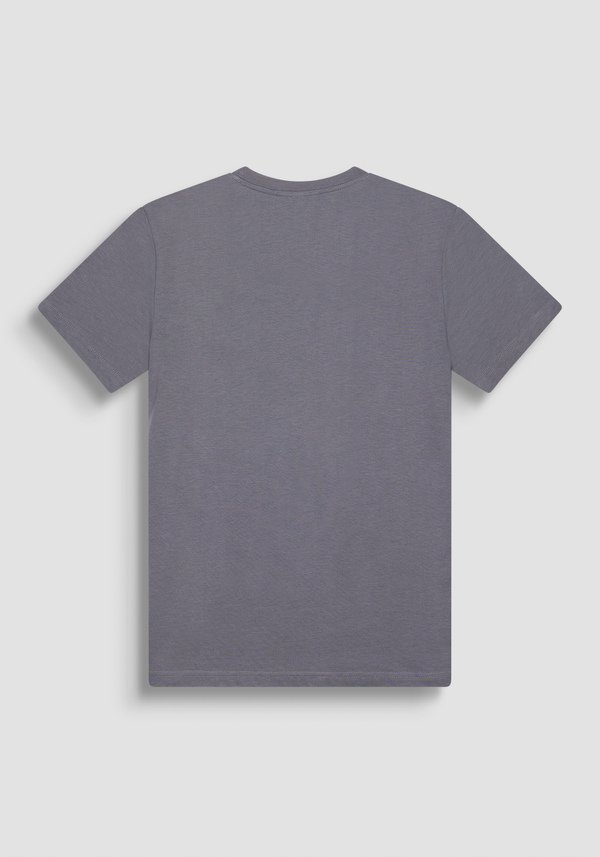 T-SHIRT REGULAR FIT IN TESSUTO GRIGIO MISTO VISCOSA SOSTENIBILE - Antony Morato Online Shop