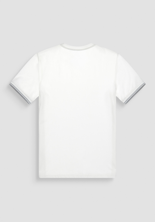 REGULAR FIT T-SHIRT IN COTTON JERSEY WITH RUBBERISED LOGO - Antony Morato Online Shop