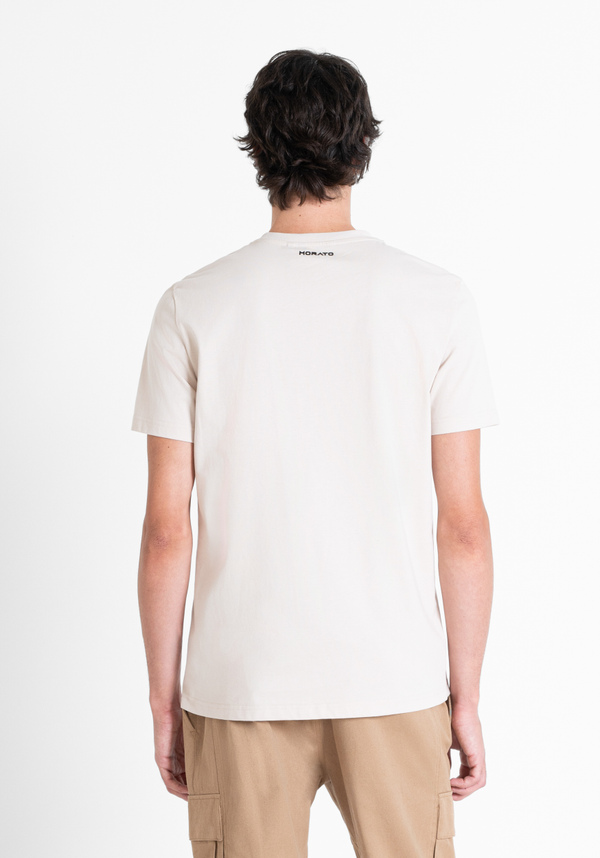 REGULAR FIT T-SHIRT IN COTTON JERSEY WITH SPONGE-EFFECT PRINT - Antony Morato Online Shop