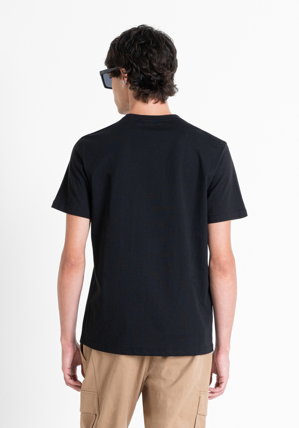 REGULAR FIT T-SHIRT IN COTTON JERSEY WITH SPONGE-EFFECT PRINT - Antony Morato Online Shop