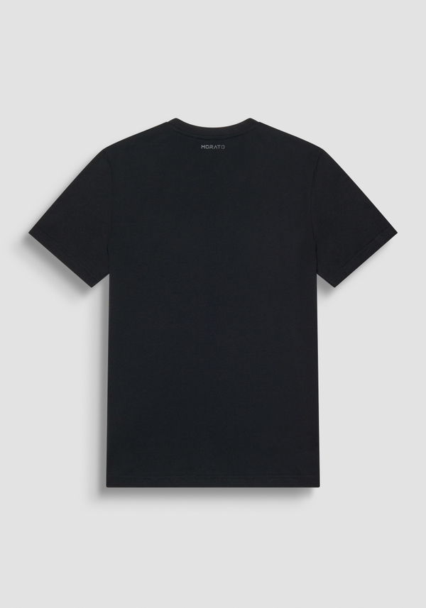 REGULAR FIT T-SHIRT IN COTTON JERSEY WITH SPONGE-EFFECT PRINT - Antony Morato Online Shop