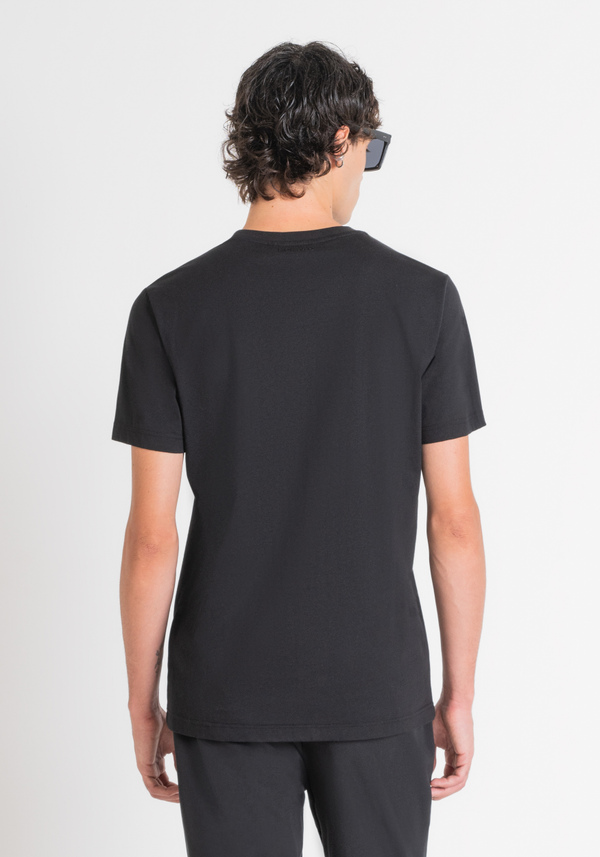 REGULAR FIT T-SHIRT IN COTTON JERSEY WITH SKULL PRINT - Antony Morato Online Shop