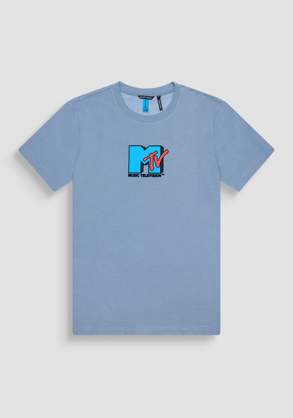 T-SHIRT "MTV" REGULAR FIT IN JERSEY CON LOGO GOMMATO - Antony Morato Online Shop