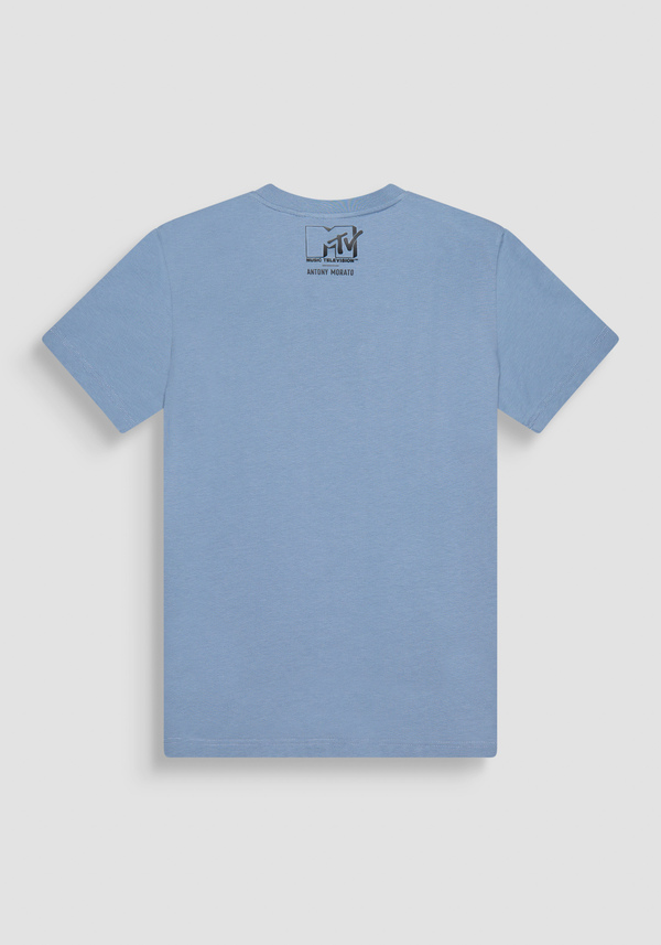 T-SHIRT "MTV" REGULAR FIT IN JERSEY CON LOGO GOMMATO - Antony Morato Online Shop