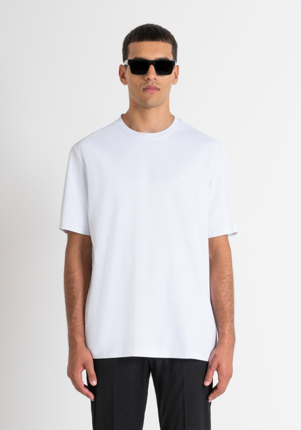 RELAXED FIT T-SHIRT IN SOFT WHITE COTTON - Antony Morato Online Shop