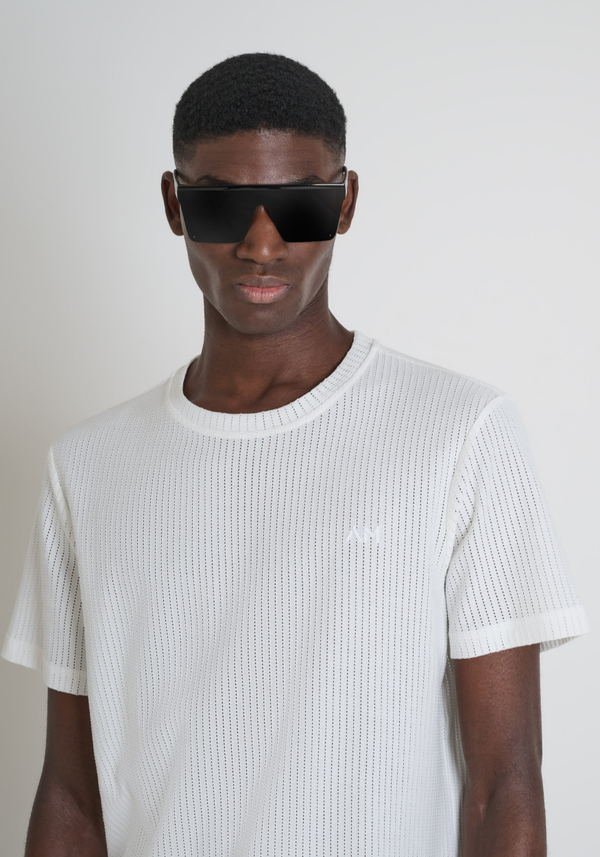 CAMISETA REGULAR FIT DE ALGODÓN MOTIVO RED CON LOGOTIPO BORDADO - Antony Morato Online Shop