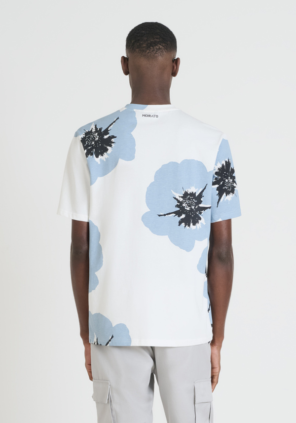 T-SHIRT EN COTON IMPRIMÉ AVEC LOGO BRODÉ - Antony Morato Online Shop
