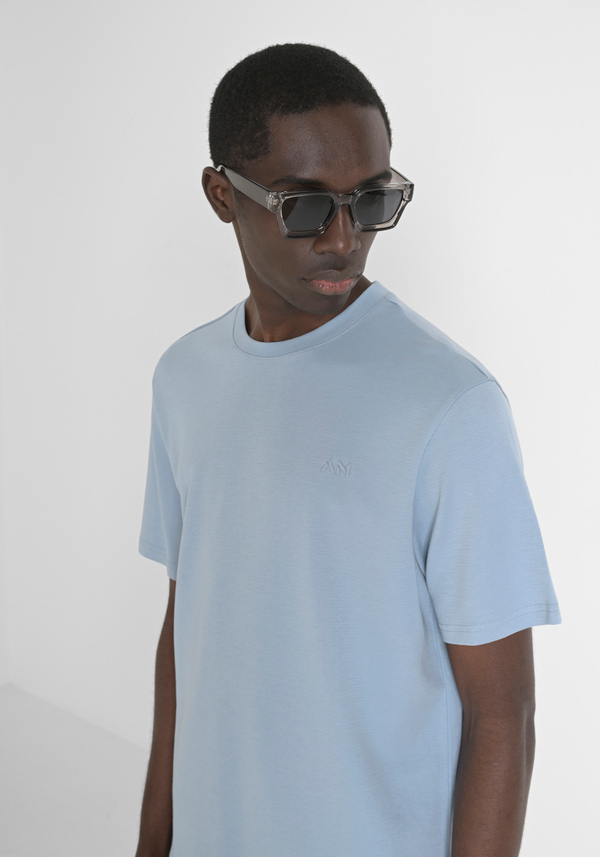 RELAXED FIT T-SHIRT IN 100% COTTON JERSEY WITH EMBROIDERED LOGO - Antony Morato Online Shop