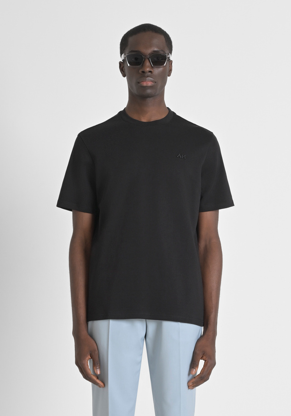RELAXED FIT T-SHIRT IN 100% COTTON JERSEY WITH EMBROIDERED LOGO - Antony Morato Online Shop