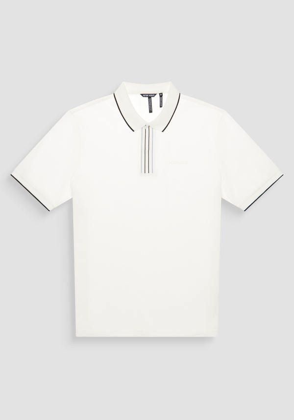 T-SHIRT RELAXED FIT 100 % JERSEY DE COTON DE COULEUR UNIE AVEC LOGO BRODÉ - Antony Morato Online Shop