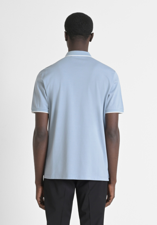 T-SHIRT RELAXED FIT 100 % JERSEY DE COTON DE COULEUR UNIE AVEC LOGO BRODÉ - Antony Morato Online Shop