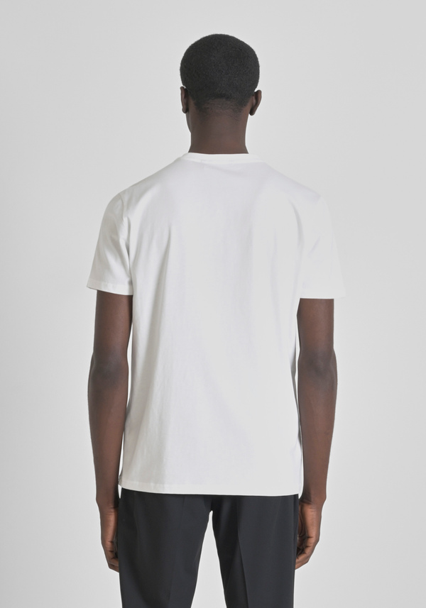 REGULAR FIT T-SHIRT IN COTTON JERSEY WITH TIGER RUBBER PATCH - Antony Morato Online Shop