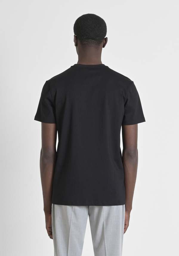 REGULAR FIT T-SHIRT IN COTTON JERSEY WITH TIGER RUBBER PATCH - Antony Morato Online Shop
