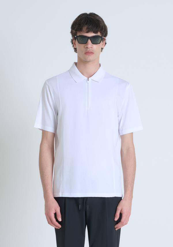 POLO REGULAR FIT DE PIQUÉ DE 100 % ALGODÓN CON CUELLO Y PUÑOS EN CONTRASTE - Antony Morato Online Shop