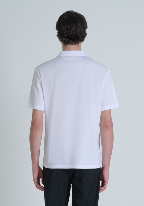 POLO REGULAR FIT DE PIQUÉ DE 100 % ALGODÓN CON CUELLO Y PUÑOS EN CONTRASTE - Antony Morato Online Shop