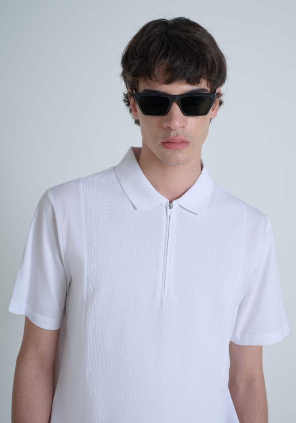 POLO REGULAR FIT DE PIQUÉ DE 100 % ALGODÓN CON CUELLO Y PUÑOS EN CONTRASTE - Antony Morato Online Shop