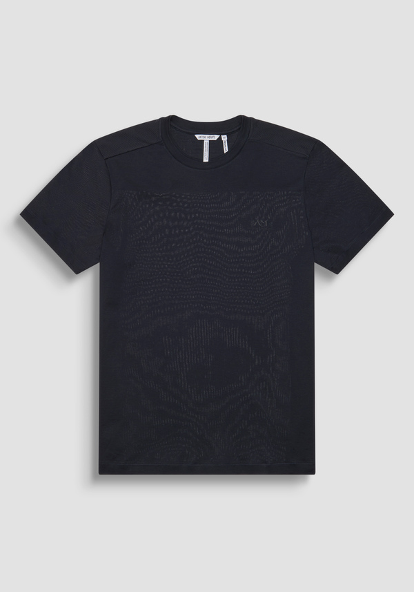 CAMISETA REGULAR FIT EN TEJIDO DE ALGODÓN JERSEY CON LOGOTIPO DE ESPUMA - Antony Morato Online Shop