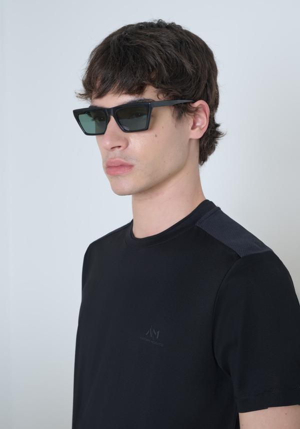CAMISETA REGULAR FIT EN TEJIDO DE ALGODÓN JERSEY CON LOGOTIPO DE ESPUMA - Antony Morato Online Shop