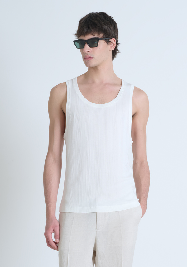 CAMISETA SLIM FIT EN MEZCLA DE ALGODÓN LYOCELL EFECTO LAVADO - Antony Morato Online Shop