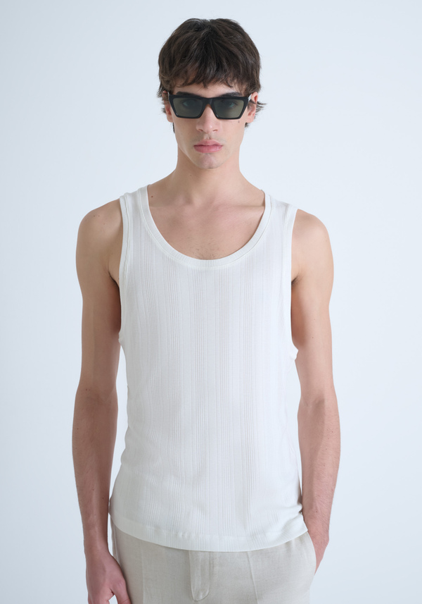 CAMISETA SLIM FIT EN MEZCLA DE ALGODÓN LYOCELL EFECTO LAVADO - Antony Morato Online Shop