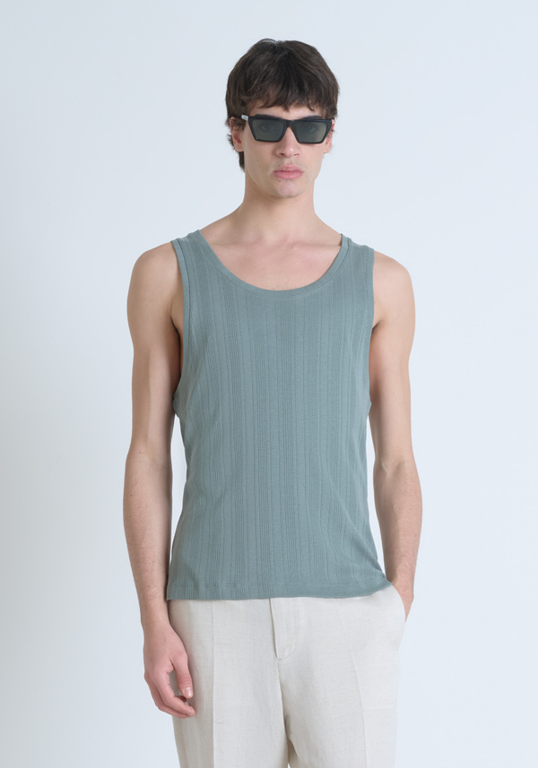 CAMISETA SLIM FIT EN MEZCLA DE ALGODÓN LYOCELL EFECTO LAVADO - Antony Morato Online Shop