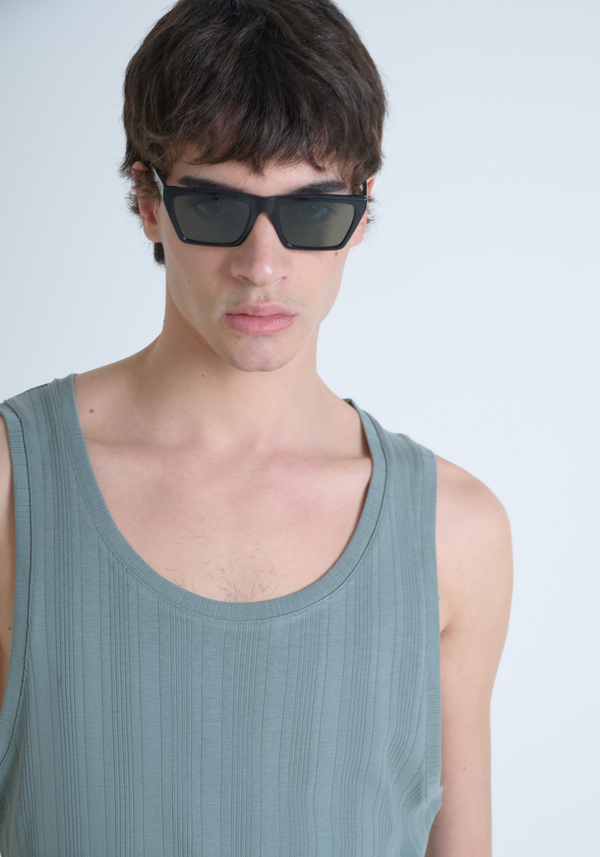 CAMISETA SLIM FIT EN MEZCLA DE ALGODÓN LYOCELL EFECTO LAVADO - Antony Morato Online Shop