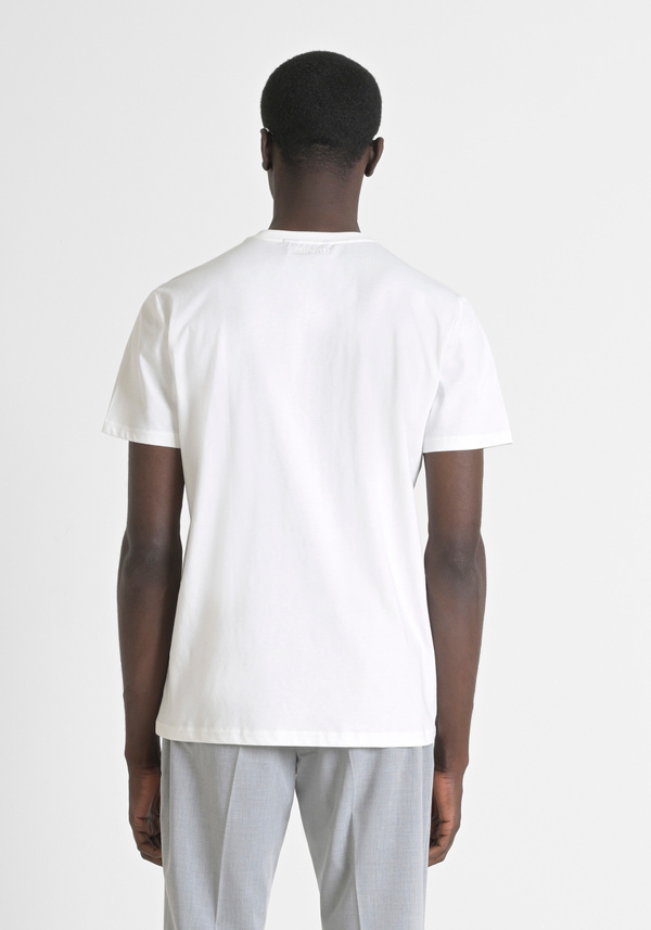 REGULAR FIT T-SHIRT IN 100% COTTON JERSEY WITH CONTRASTING TIGER PRINT AND LOGO ON THE BACK - Antony Morato Online Shop