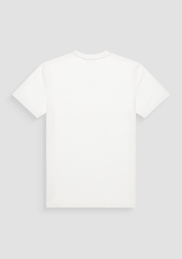 REGULAR FIT T-SHIRT IN 100% COTTON JERSEY WITH CONTRASTING TIGER PRINT AND LOGO ON THE BACK - Antony Morato Online Shop