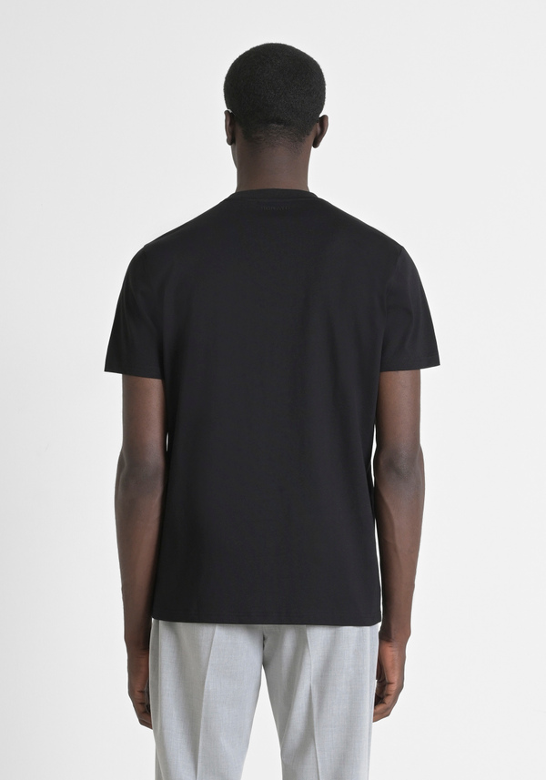 REGULAR FIT T-SHIRT IN 100% COTTON JERSEY WITH CONTRASTING TIGER PRINT AND LOGO ON THE BACK - Antony Morato Online Shop
