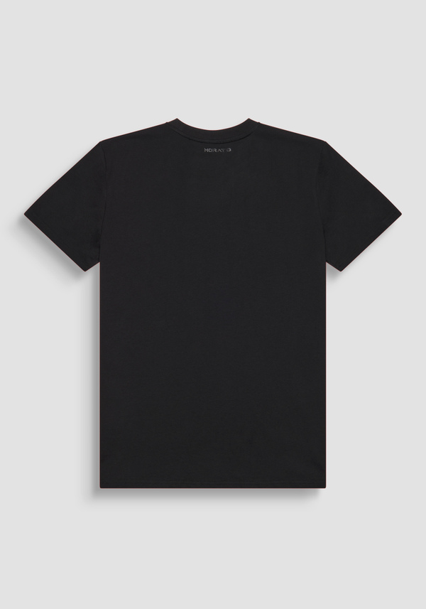 REGULAR FIT T-SHIRT IN 100% COTTON JERSEY WITH CONTRASTING TIGER PRINT AND LOGO ON THE BACK - Antony Morato Online Shop