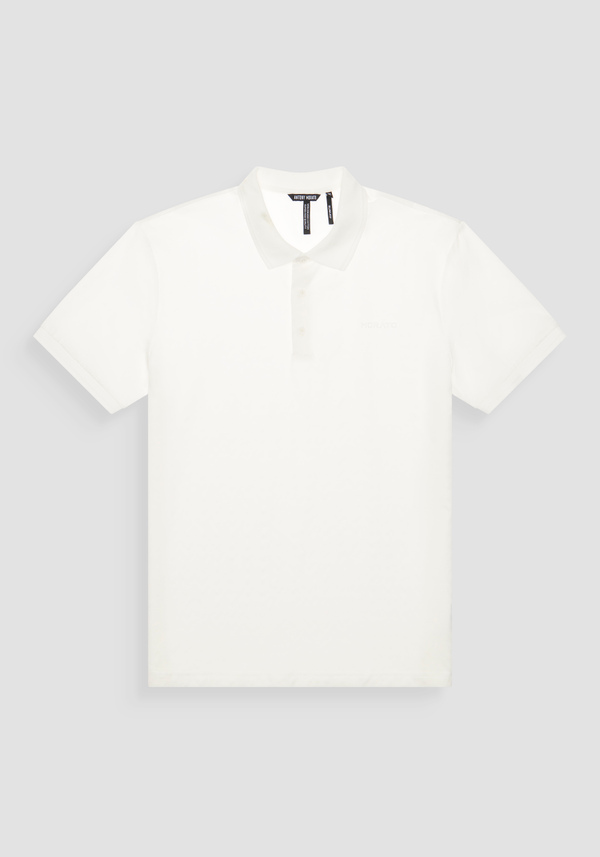 CAMISETA REGULAR FIT DE PUNTO DE ALGODÓN PURO Y LOGOTIPO BICOLOR EN RELIEVE - Antony Morato Online Shop