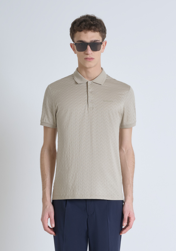 CAMISETA REGULAR FIT DE PUNTO DE ALGODÓN PURO Y LOGOTIPO BICOLOR EN RELIEVE - Antony Morato Online Shop