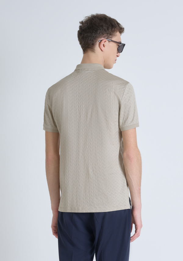 CAMISETA REGULAR FIT DE PUNTO DE ALGODÓN PURO Y LOGOTIPO BICOLOR EN RELIEVE - Antony Morato Online Shop