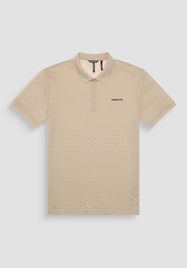 CAMISETA REGULAR FIT DE PUNTO DE ALGODÓN PURO Y LOGOTIPO BICOLOR EN RELIEVE - Antony Morato Online Shop