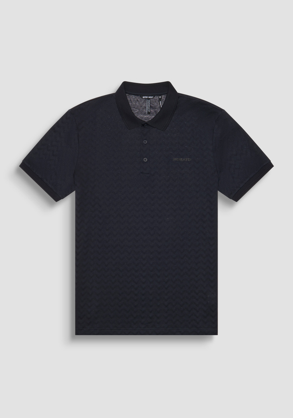 CAMISETA REGULAR FIT DE PUNTO DE ALGODÓN PURO Y LOGOTIPO BICOLOR EN RELIEVE - Antony Morato Online Shop