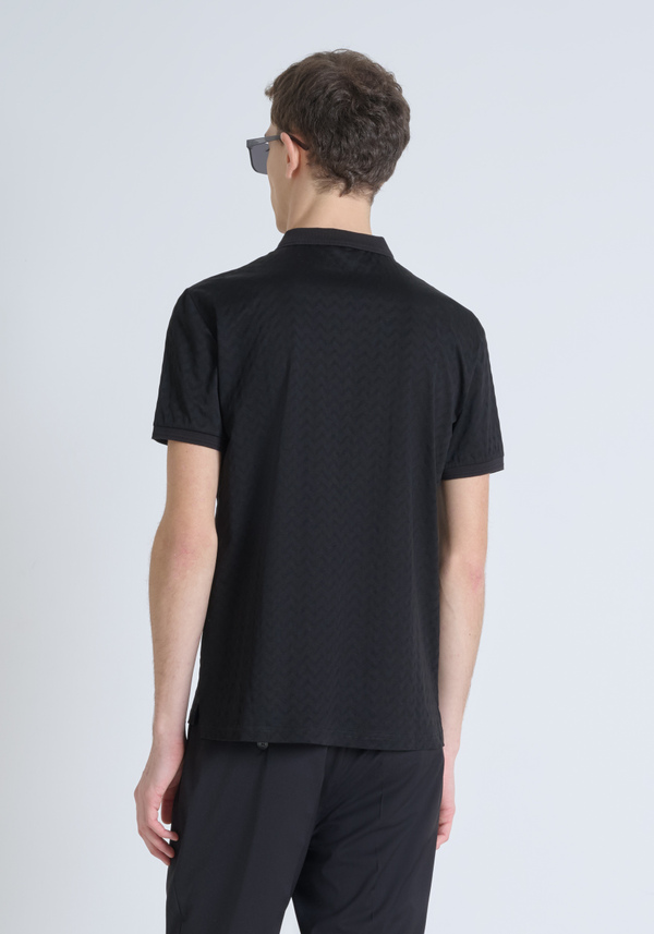 T-SHIRT REGULAR FIT AUS REINEM BAUMWOLLJERSEY MIT ZWEIFARBIGEM GEPRÄGTEM LOGO-PRINT - Antony Morato Online Shop