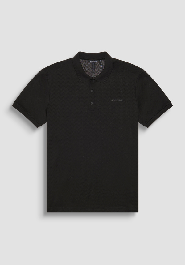 T-SHIRT REGULAR FIT AUS REINEM BAUMWOLLJERSEY MIT ZWEIFARBIGEM GEPRÄGTEM LOGO-PRINT - Antony Morato Online Shop
