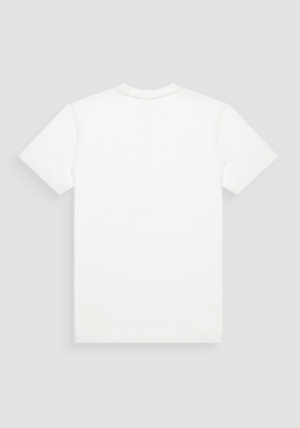 REGULAR FIT 100% COTTON JERSEY T-SHIRT WITH REFLECTIVE TIGER PRINT AND LOGO ON THE BACK - Antony Morato Online Shop