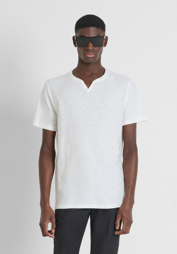 CAMISETA REGULAR FIT DE ALGODÓN JERSEY CON LOGOTIPO BORDADO - Antony Morato Online Shop