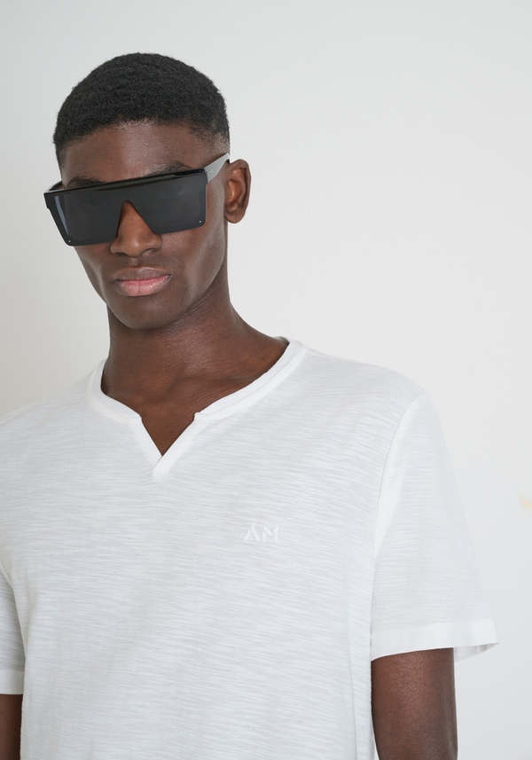 CAMISETA REGULAR FIT DE ALGODÓN JERSEY CON LOGOTIPO BORDADO - Antony Morato Online Shop