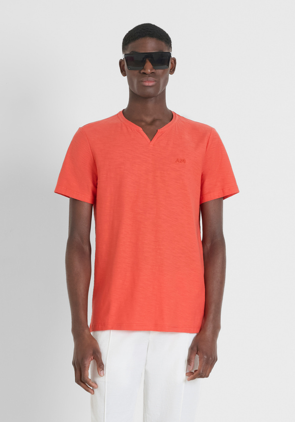 CAMISETA REGULAR FIT DE ALGODÓN JERSEY CON LOGOTIPO BORDADO - Antony Morato Online Shop