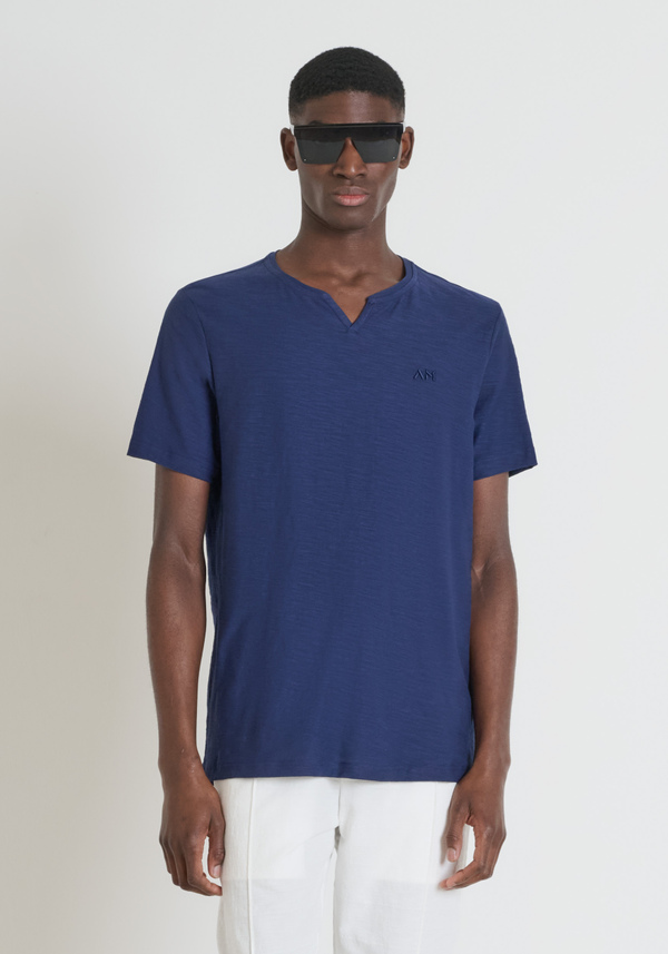 CAMISETA REGULAR FIT DE ALGODÓN JERSEY CON LOGOTIPO BORDADO - Antony Morato Online Shop