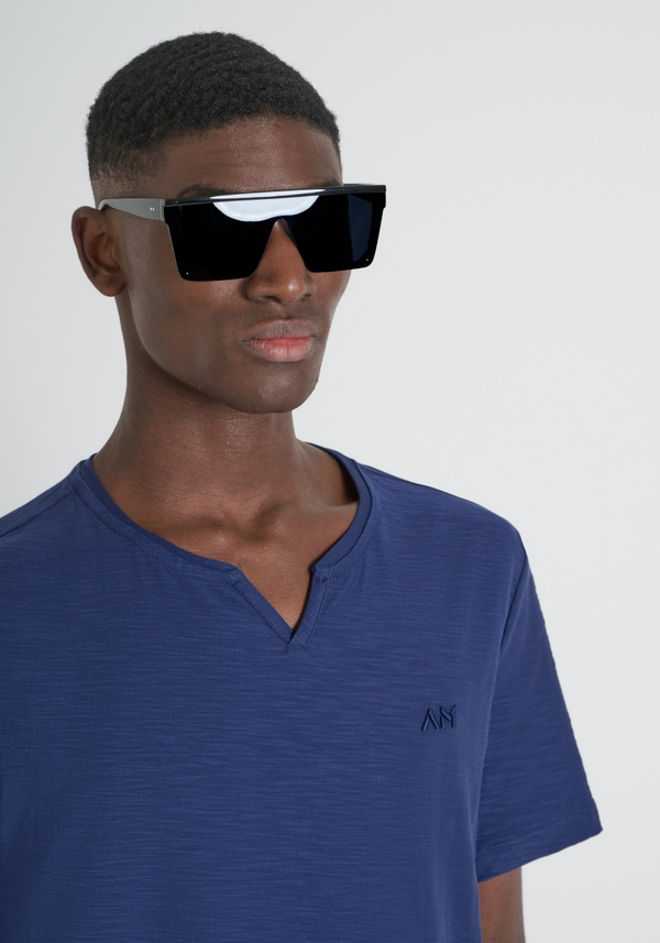 CAMISETA REGULAR FIT DE ALGODÓN JERSEY CON LOGOTIPO BORDADO - Antony Morato Online Shop