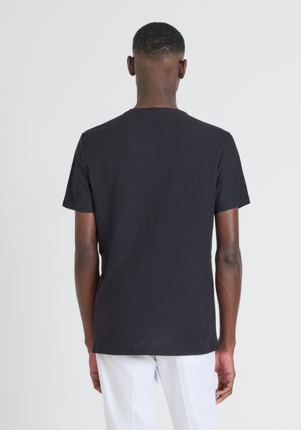 T-SHIRT REGULAR FIT IN JERSEY DI COTTON CON LOGO RICAMATO - Antony Morato Online Shop